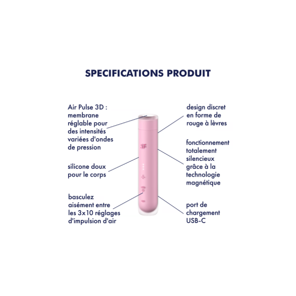 Stimulateur clitoridien de voyage First Kiss Satisfyer 